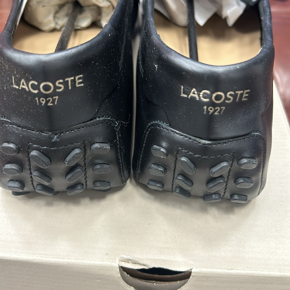 Lacoste Concours Nautic 120 U CMA Leather Black / Gold - NWT - Picture 4 of 7